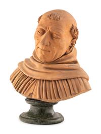 A Continental Terracotta Bust of Albertus Magnus After the Renaissance Example by Vincenzo Onofri
