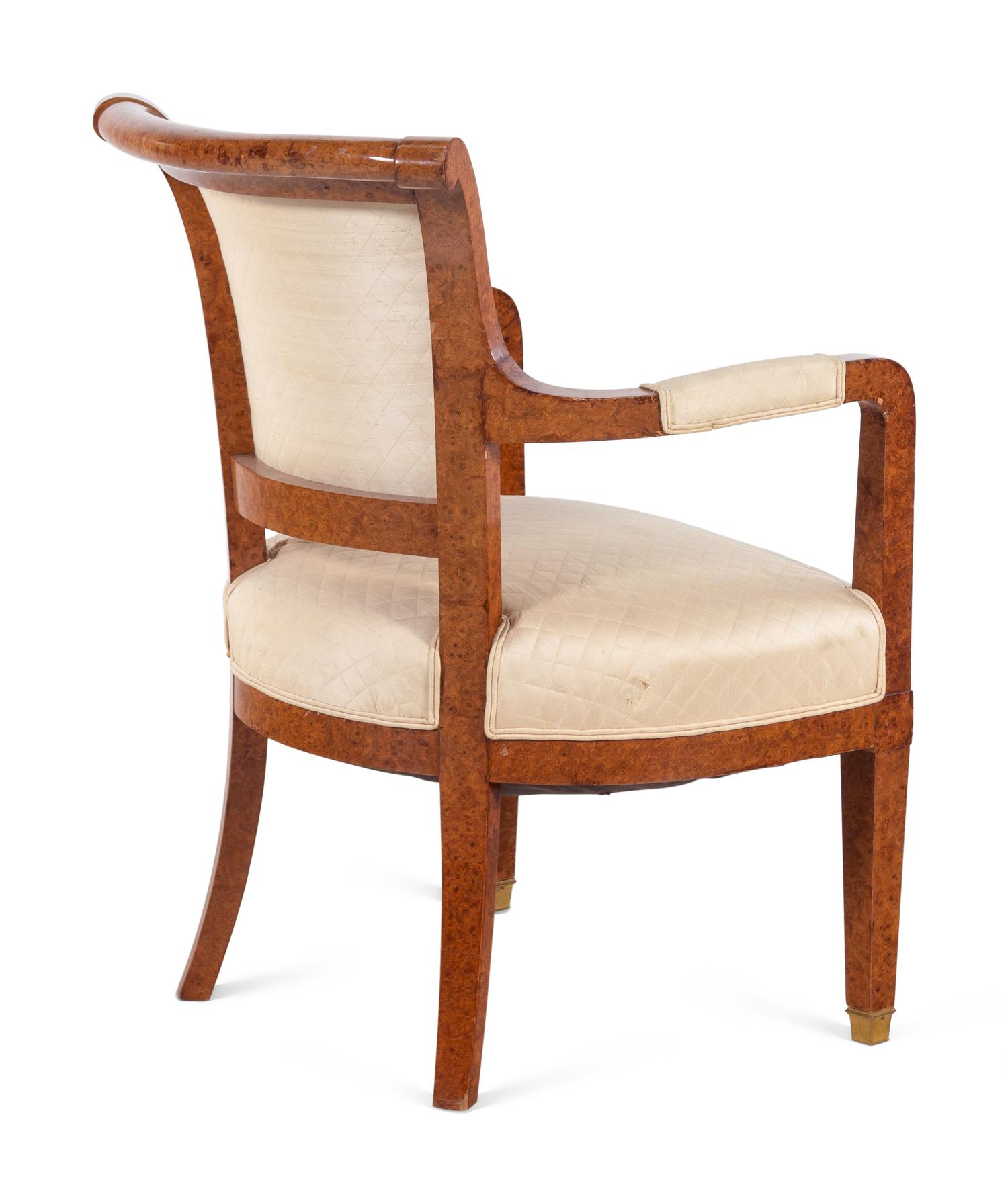 A Baltic Amboyna Veneered Armchair