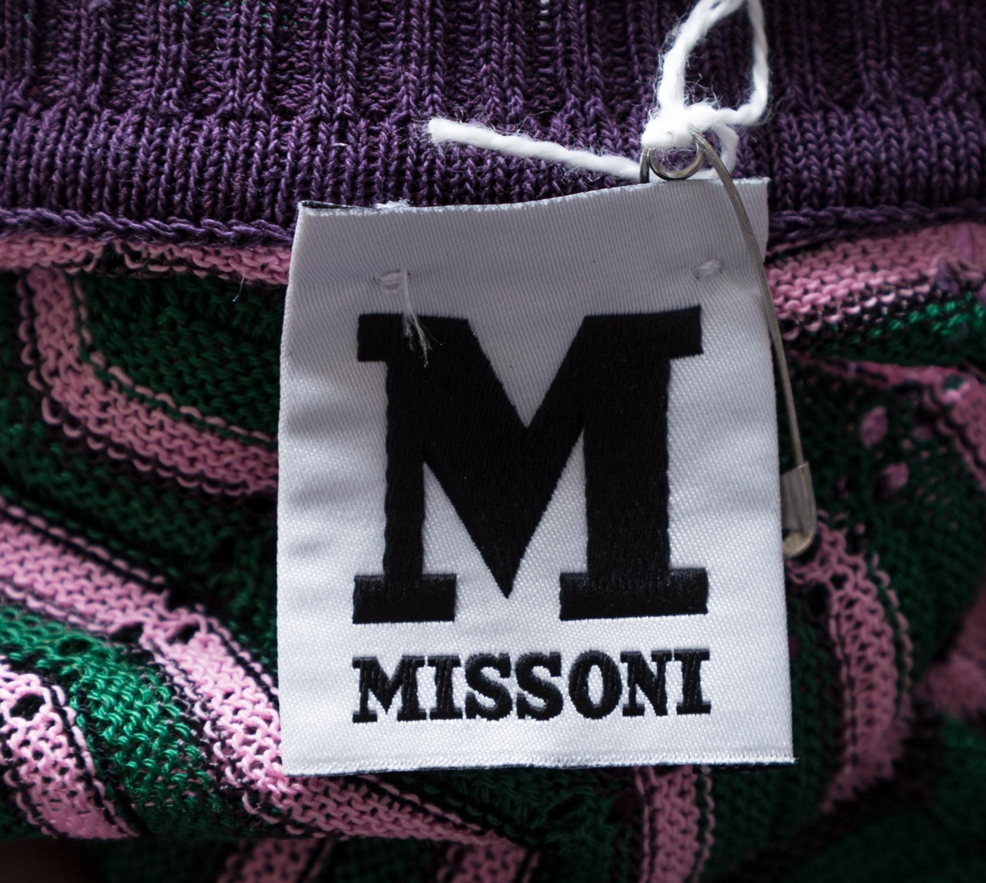 A Missoni Multicolor Knit Cardigan, No size.