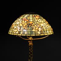 Desk Lamp with Daffodil shade and Ginkgo Berry base