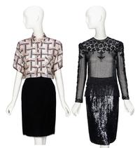 Oscar de la Renta, Four Embellished Separates, 1980's Runway Samples