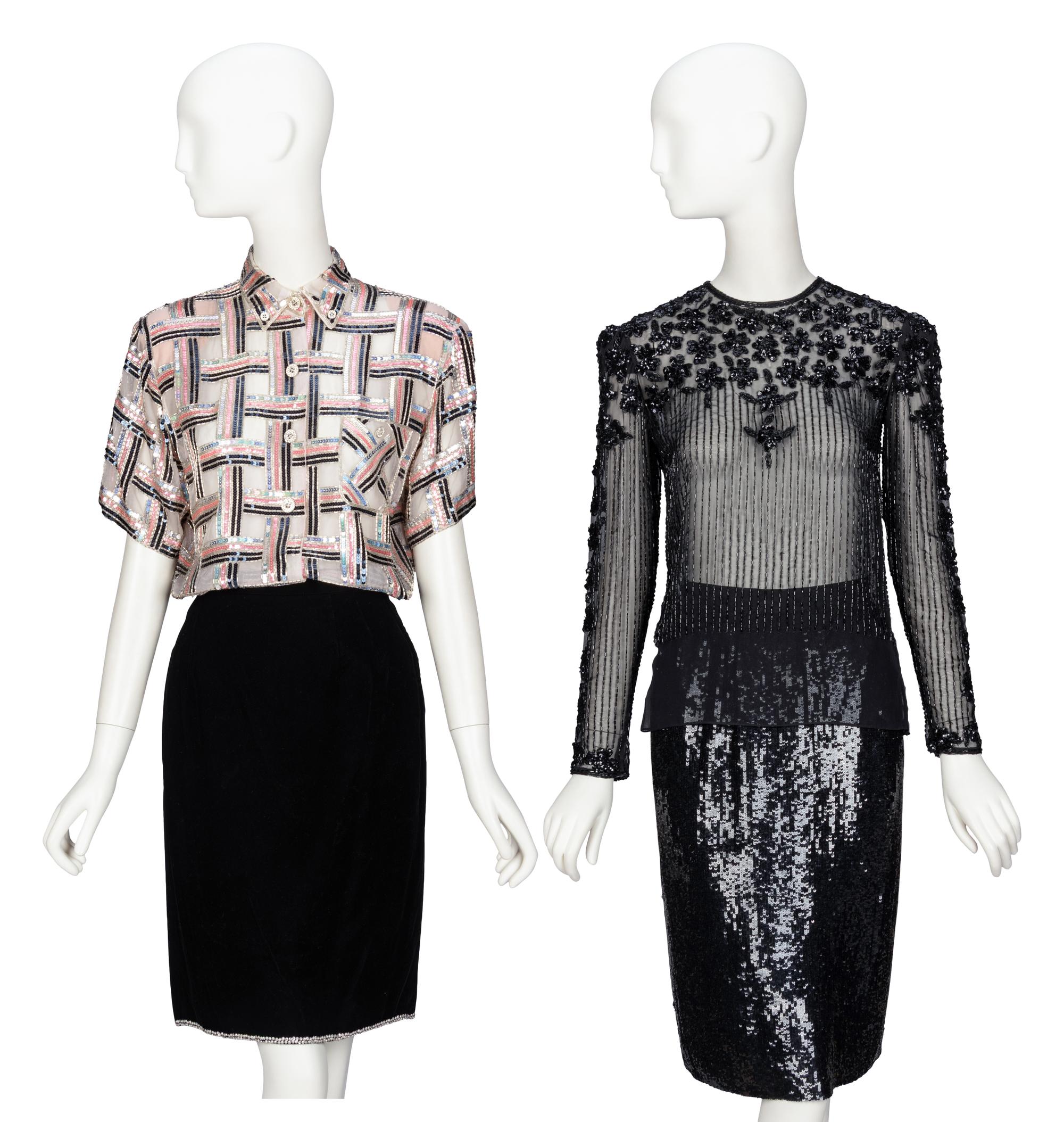 Oscar de la Renta, Four Embellished Separates, 1980's Runway Samples