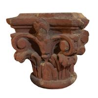 A Pair of Carved Limestone Capitals from the McCarthy Building, Chicago, IL. 19" W x 19" W x 19" H — United States, Circa 1872