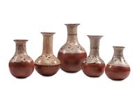 Pottery Vases, with Graduating Sizes
