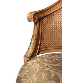 A Pair of Louis XVI Style Caned Bergères