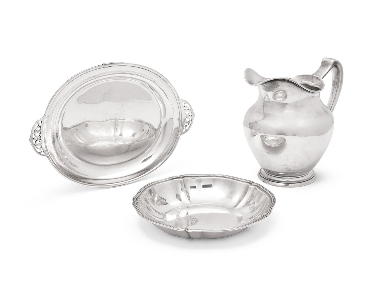 Three Arthur Stone Sterling Silver Table Articles