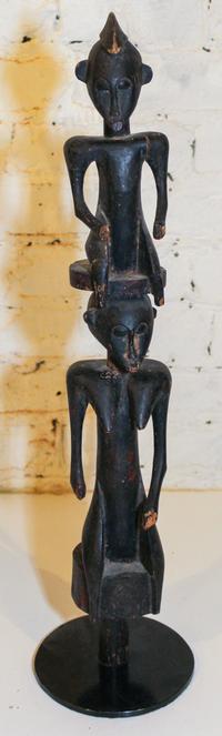 A Senufo Wood Staff. Height 23 inches.