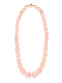 ROSE QUARTZ BEAD NECKLACE