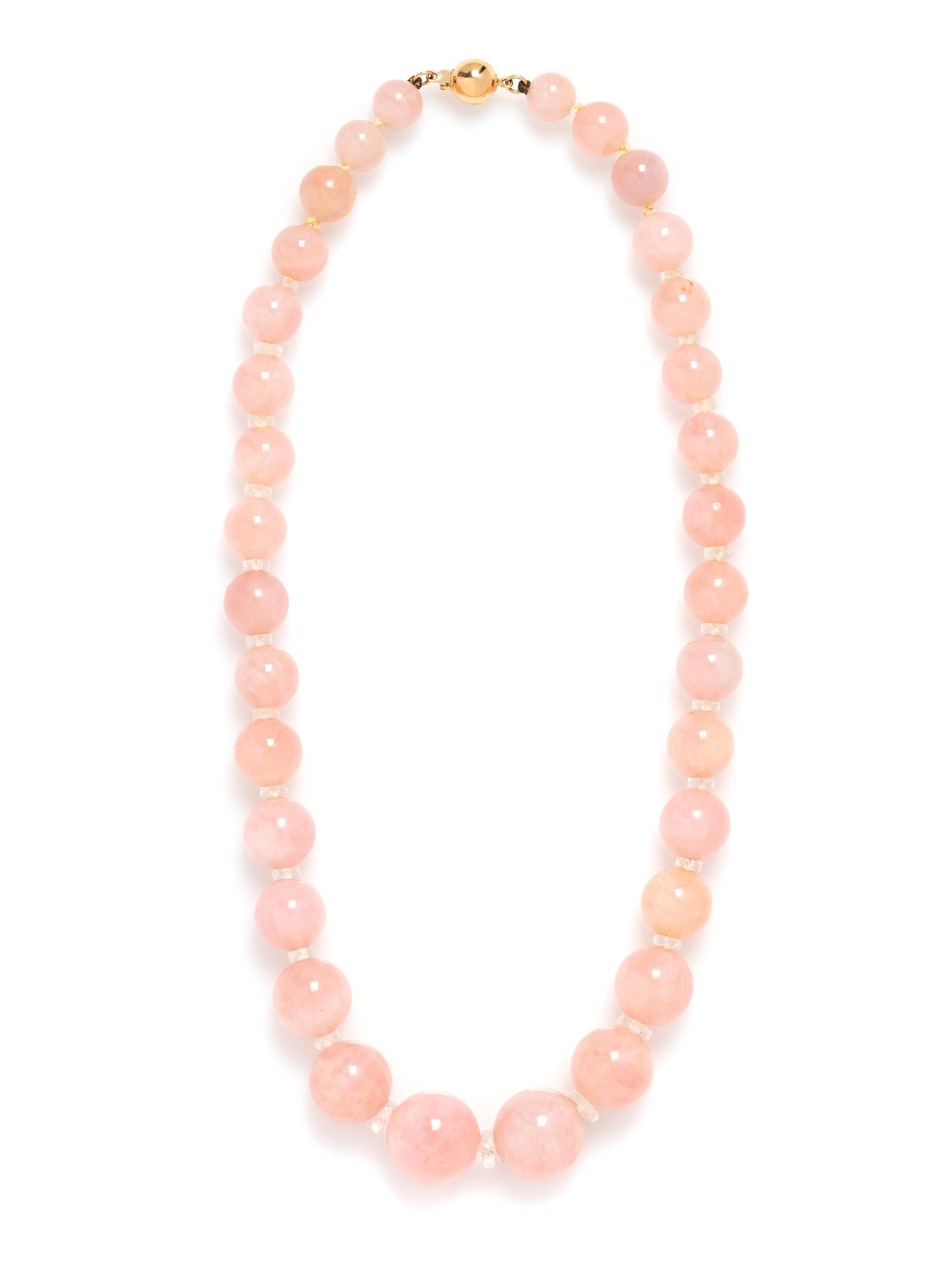 ROSE QUARTZ BEAD NECKLACE
