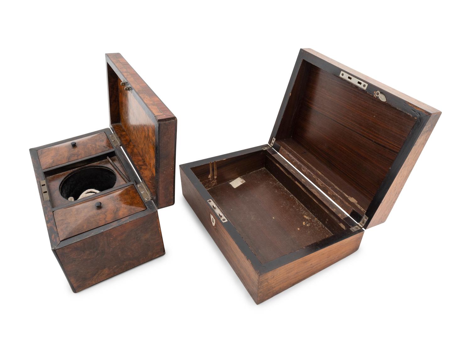 Two English Wooden Boxes