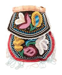 Iroquois Beaded Purse and Northeastern Birchbark Canoe
