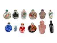 A Collection of Twelve Snuff Bottles