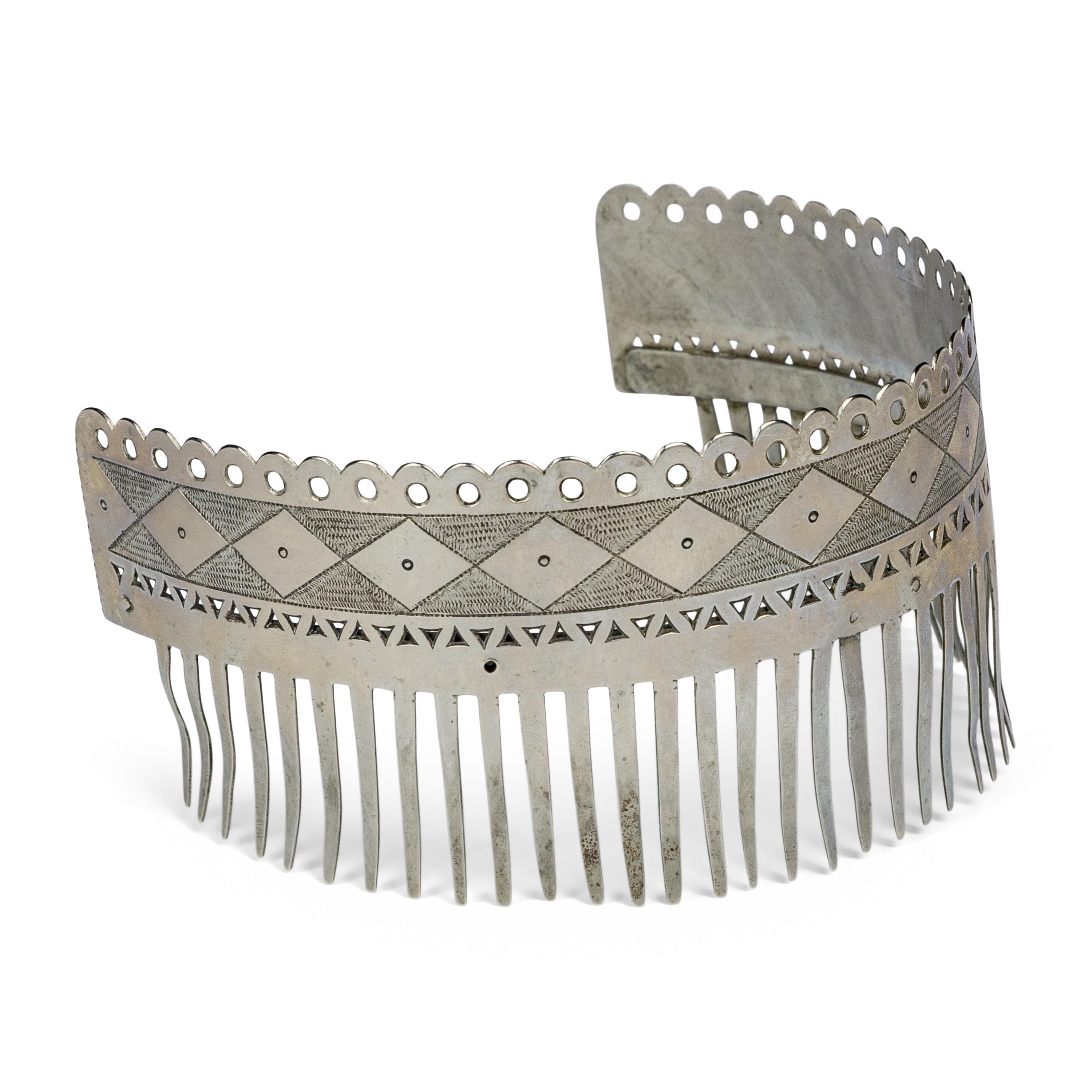 Menominee German Silver Hair Ornament