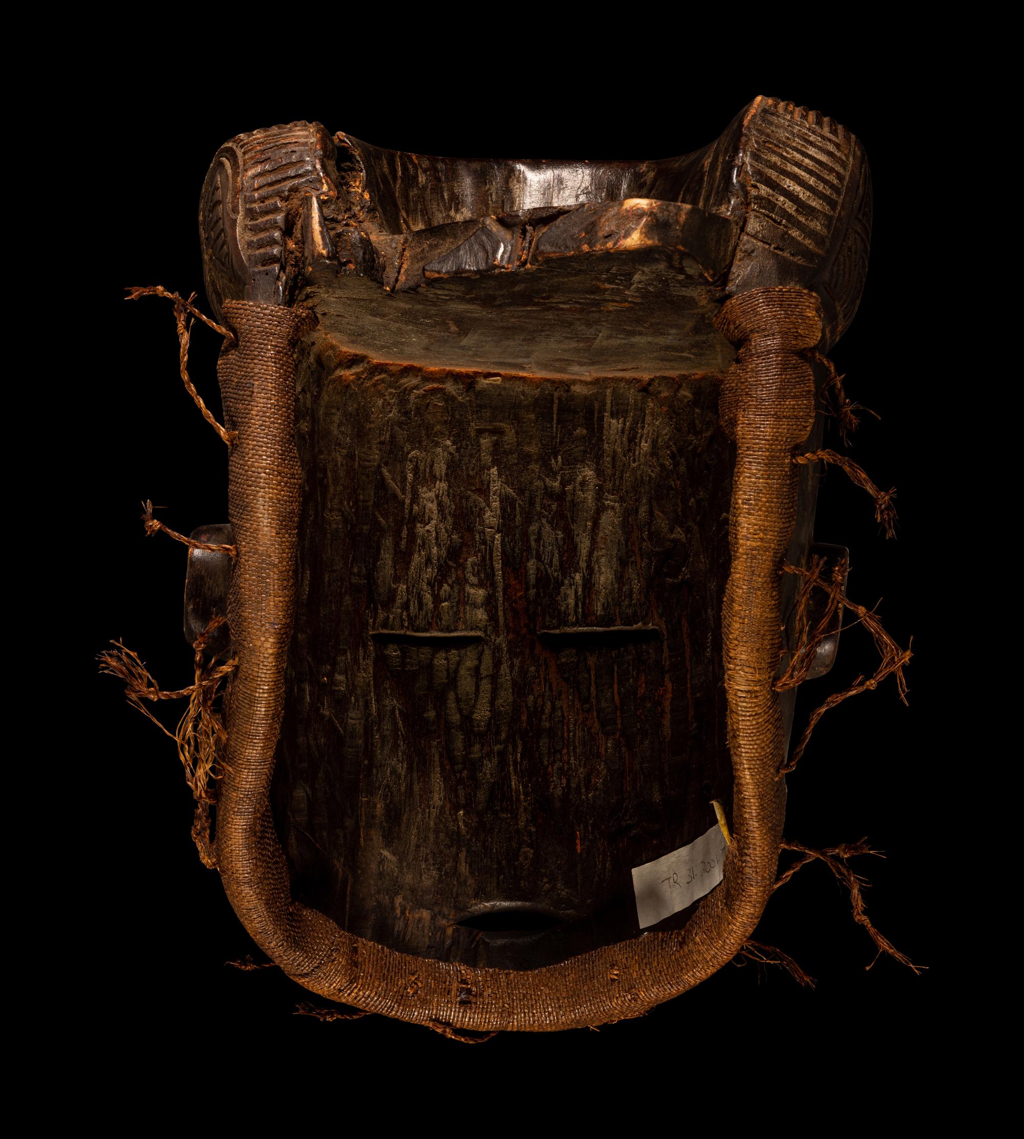 A Chokwe Wood Helmet Mask