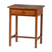 A Federal Line Inlaid Walnut One-Drawer Work Table