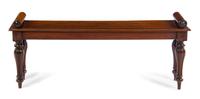 A William IV Mahogany Bench Height 20 x width 47 x depth 10 1/2 inches. — SECOND QUARTER 19TH CENTURY