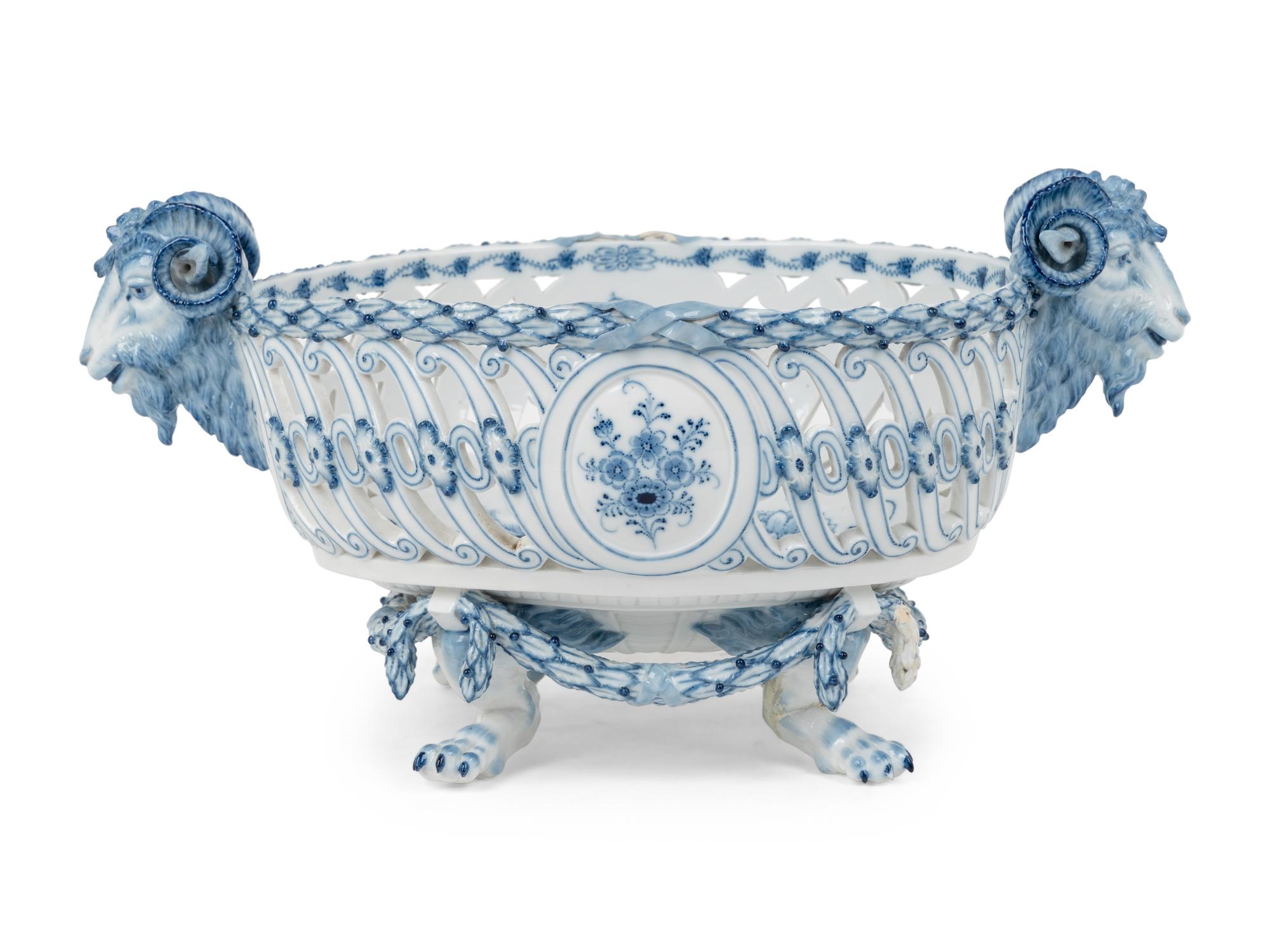 A Meissen Porcelain Reticulated Center Bowl