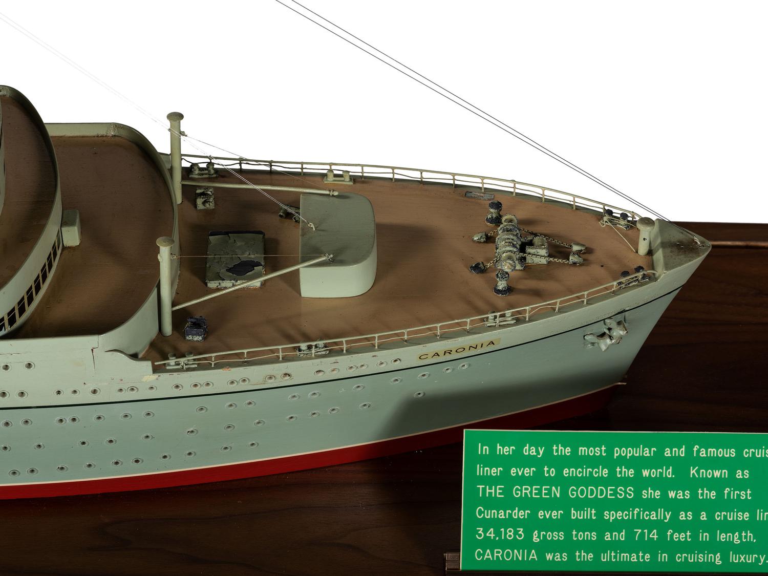 A Scale Model of the RMS Caronia Cunard Ocean Liner