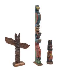 Model Northwest Coast Totem Poles