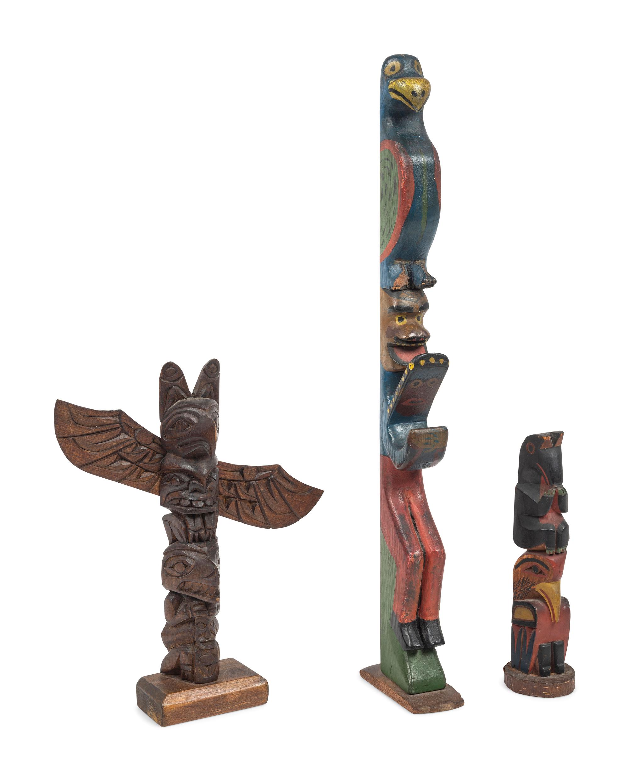 Model Northwest Coast Totem Poles
