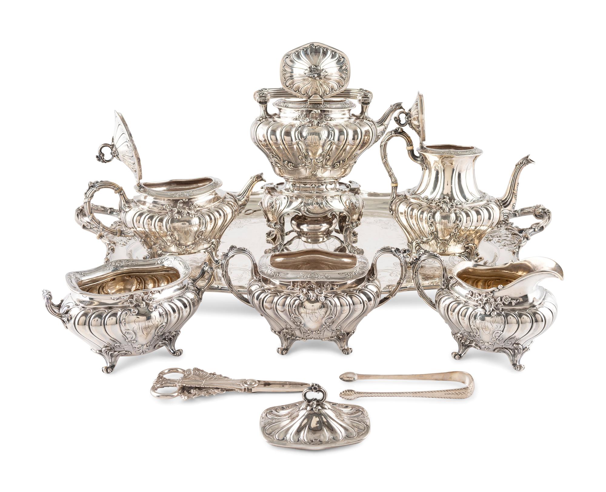An American Silver Eight-Piece Tea and Coffee Service