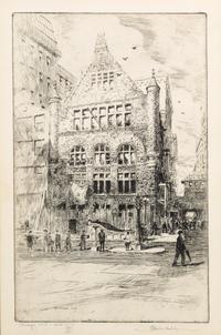 [ARCHITECTURE]. A group of 11 drypoint etchings by James Swann, Leon Pescheret, Chester S. Danforth and others.
