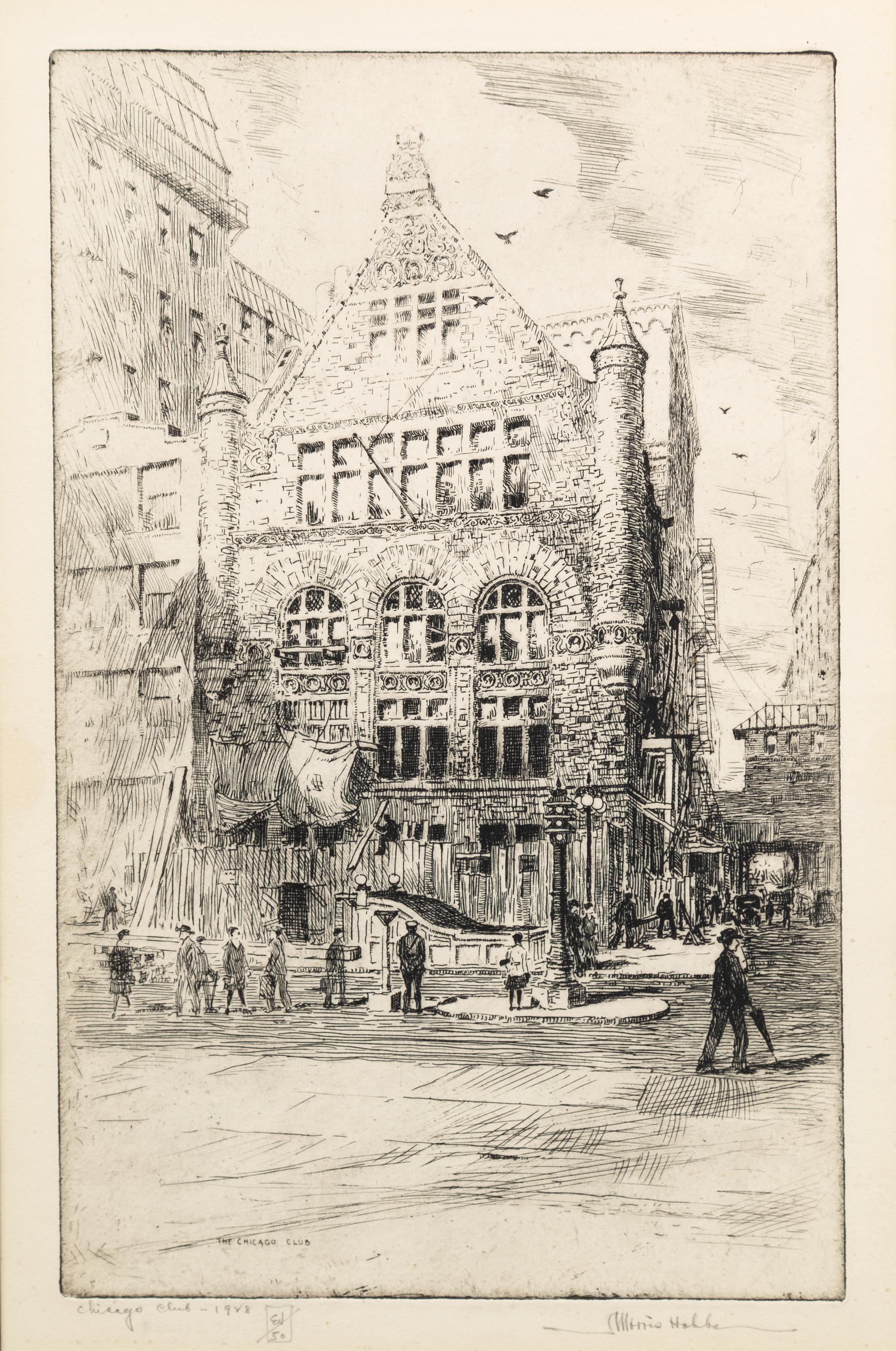 [ARCHITECTURE]. A group of 11 drypoint etchings by James Swann, Leon Pescheret, Chester S. Danforth and others.