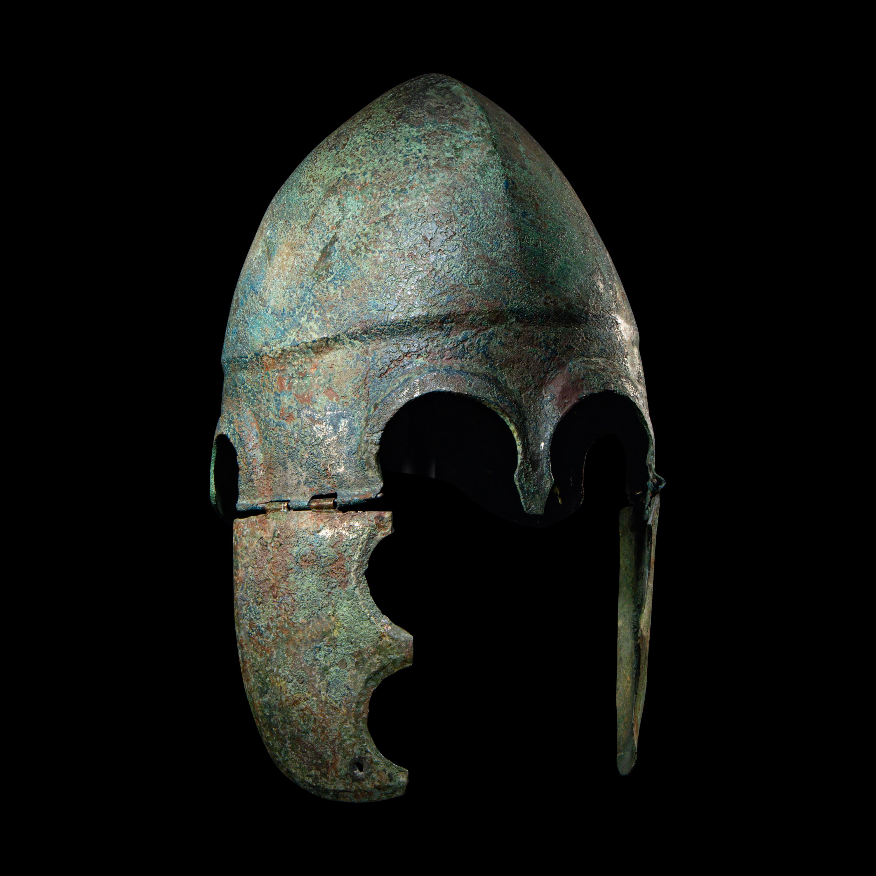 A Greek Tinned Bronze Chalcidian Helmet