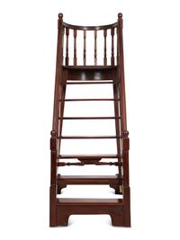 A Set of Georgian Style Mahogany Library Steps