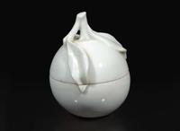 A Chinese blanc de Chine small fruit-form incense holder 德化窯果形小香盒