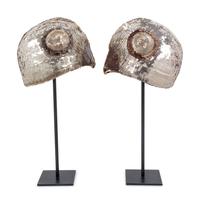 A Pair of Southeast Asian Headdresses on Stands