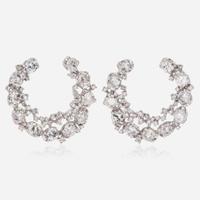 A Pair of 18K White Gold and Diamond Earrings