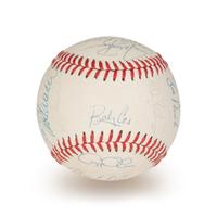 A 1994 Atlanta Braves Team Signed Autograph Baseball With 27 Signatures (Beckett Authentication Services Letter BAS Certified),