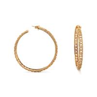CYNTHIA BACH, YELLOW GOLD HOOP EARRINGS