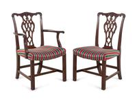 A Set of Seven George III Style Mahogany Dining Chairs