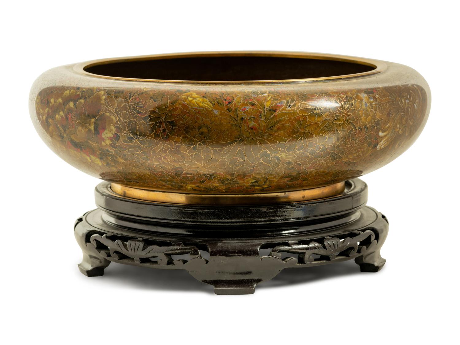 A Cloisonné Center Bowl