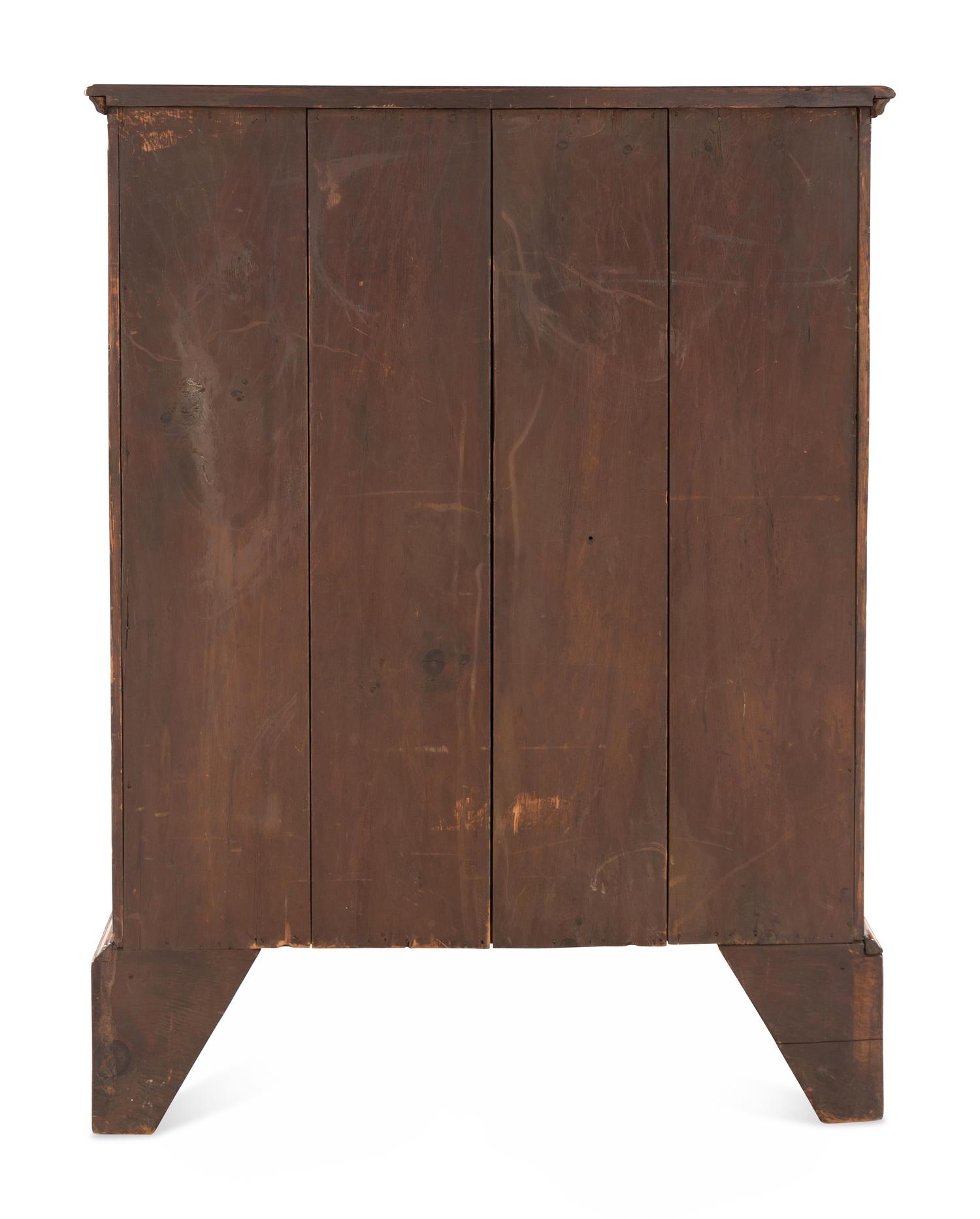 A George II Burl Walnut Chest of Drawers