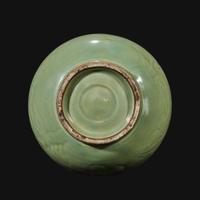 An incised celadon-glazed bottle vase, Yuhuchunping