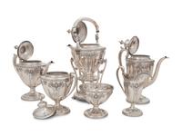 An American Seven-Piece Silver Tea and Coffee Service