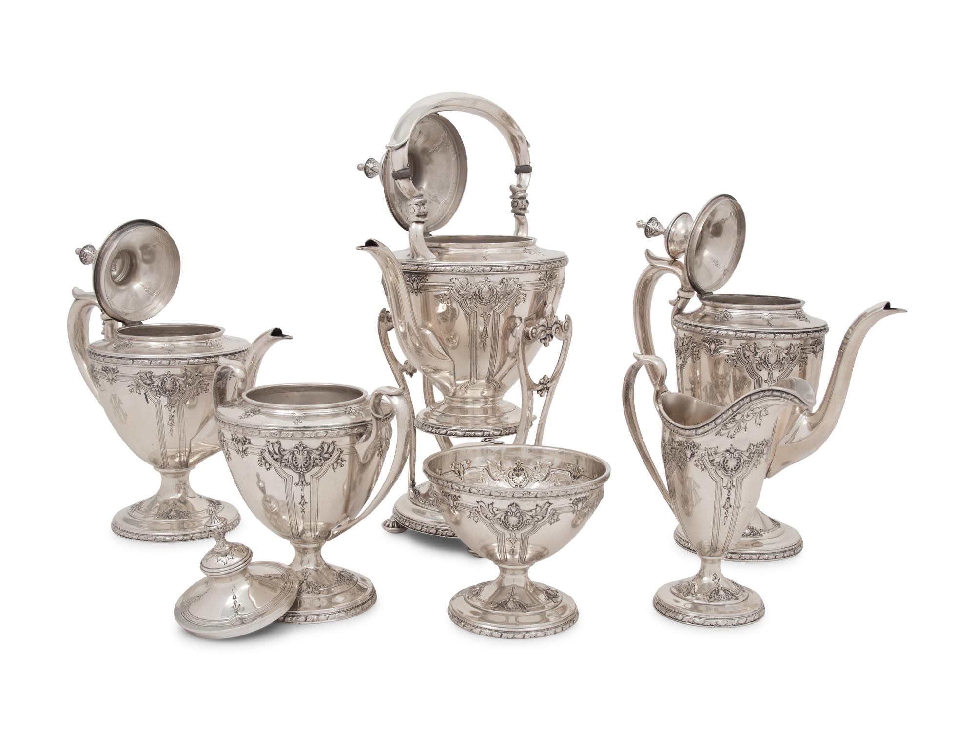 An American Seven-Piece Silver Tea and Coffee Service