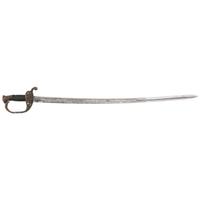 Replica CS Officer's Sword With Etched Blade and Broken Guard