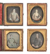 [EARLY PHOTOGRAPHY]. 22 sixth plate daguerreotypes of lovely young women.