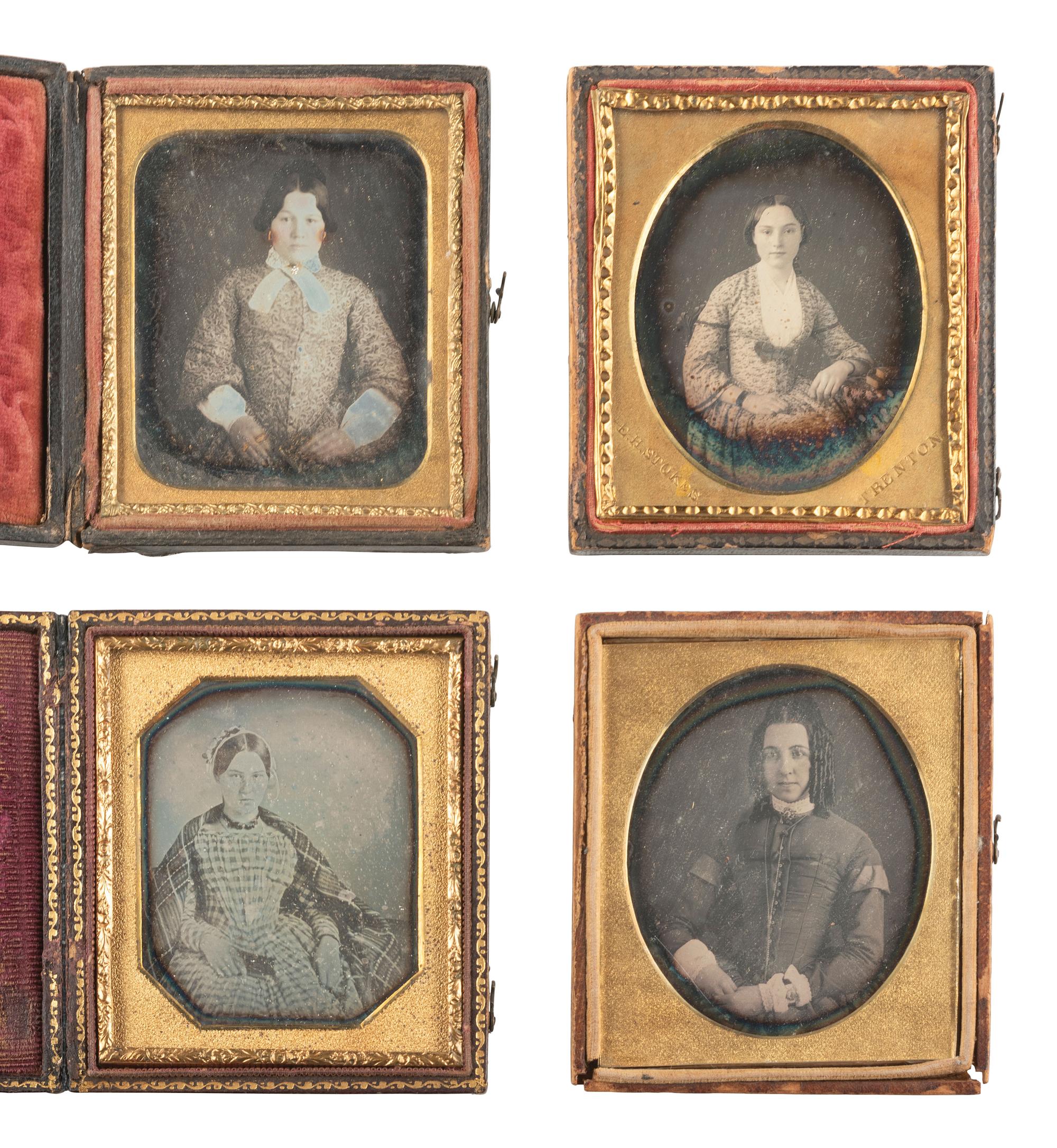 [EARLY PHOTOGRAPHY]. 22 sixth plate daguerreotypes of lovely young women.