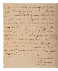 [POLITICS] [WAR OF 1812]. 2 ALSs , including letters from James STEPHENSON (1764-1833) & William VERNON.
