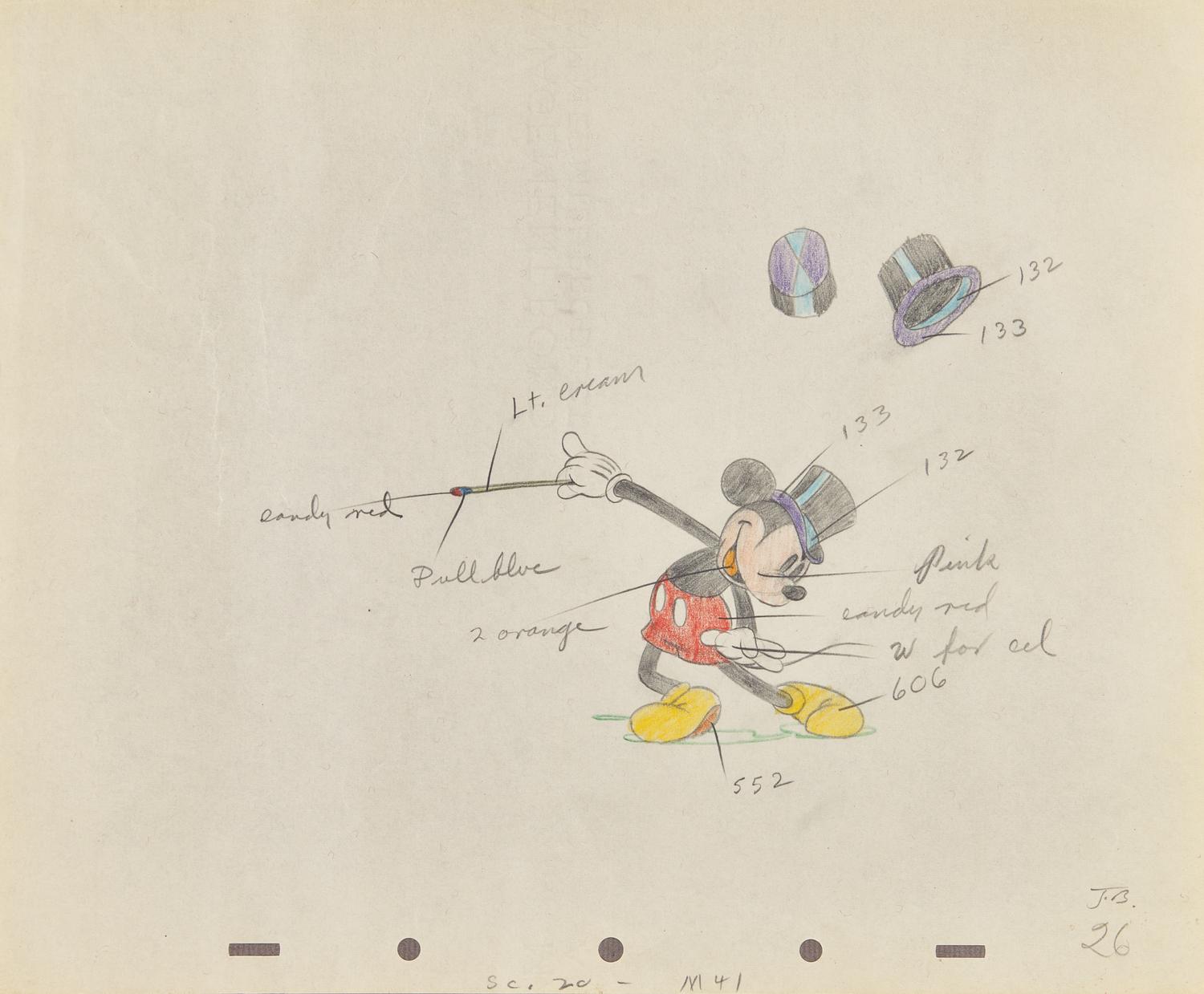 [Sendak, Maurice] Presentation Album of Original Mickey Mouse Production Drawings