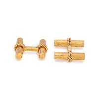 BOUCHERON, YELLOW GOLD CUFFLINKS