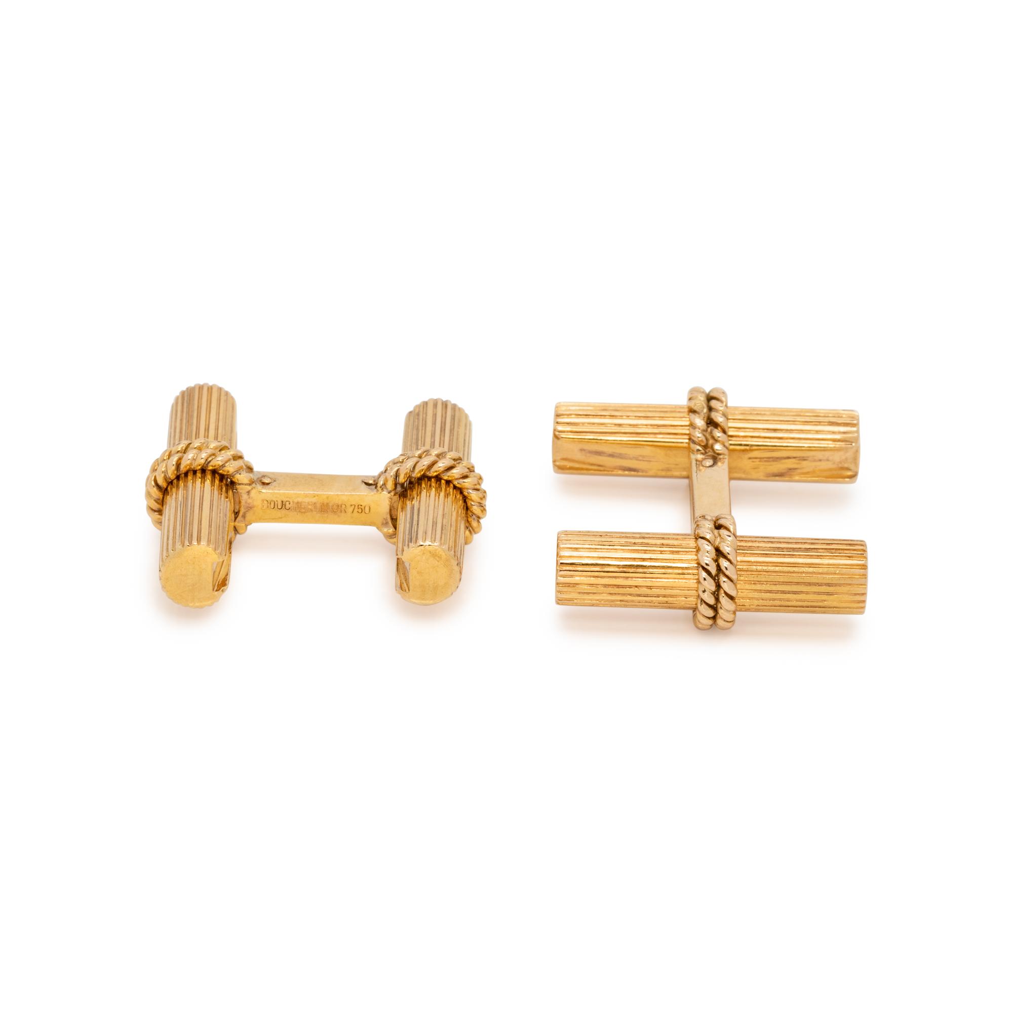 BOUCHERON, YELLOW GOLD CUFFLINKS