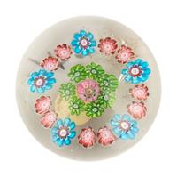 A Miniature Clichy Open Concentric Millefiori Glass Paperweight