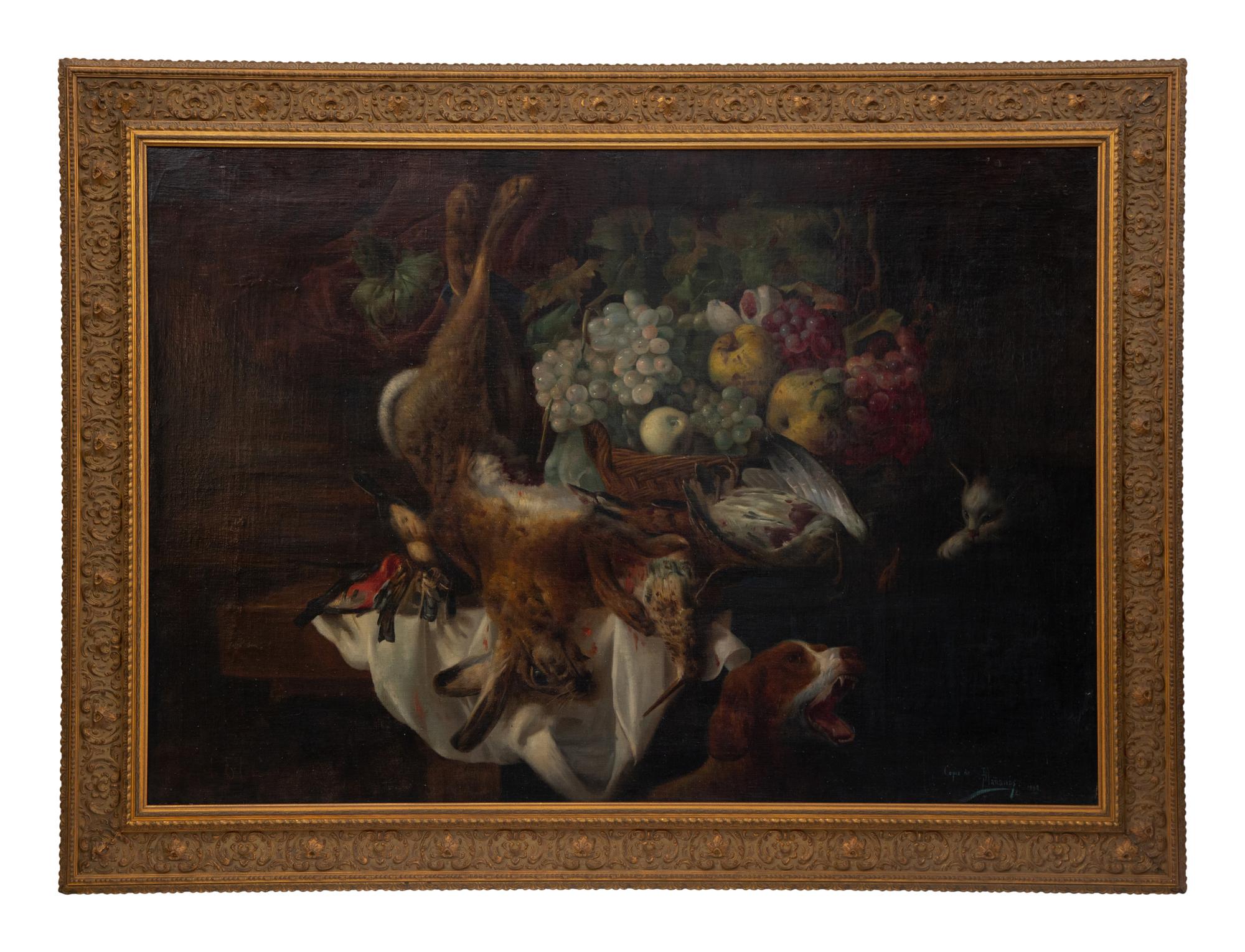 Still Life with Game, Rabbit and Fruit , 1898