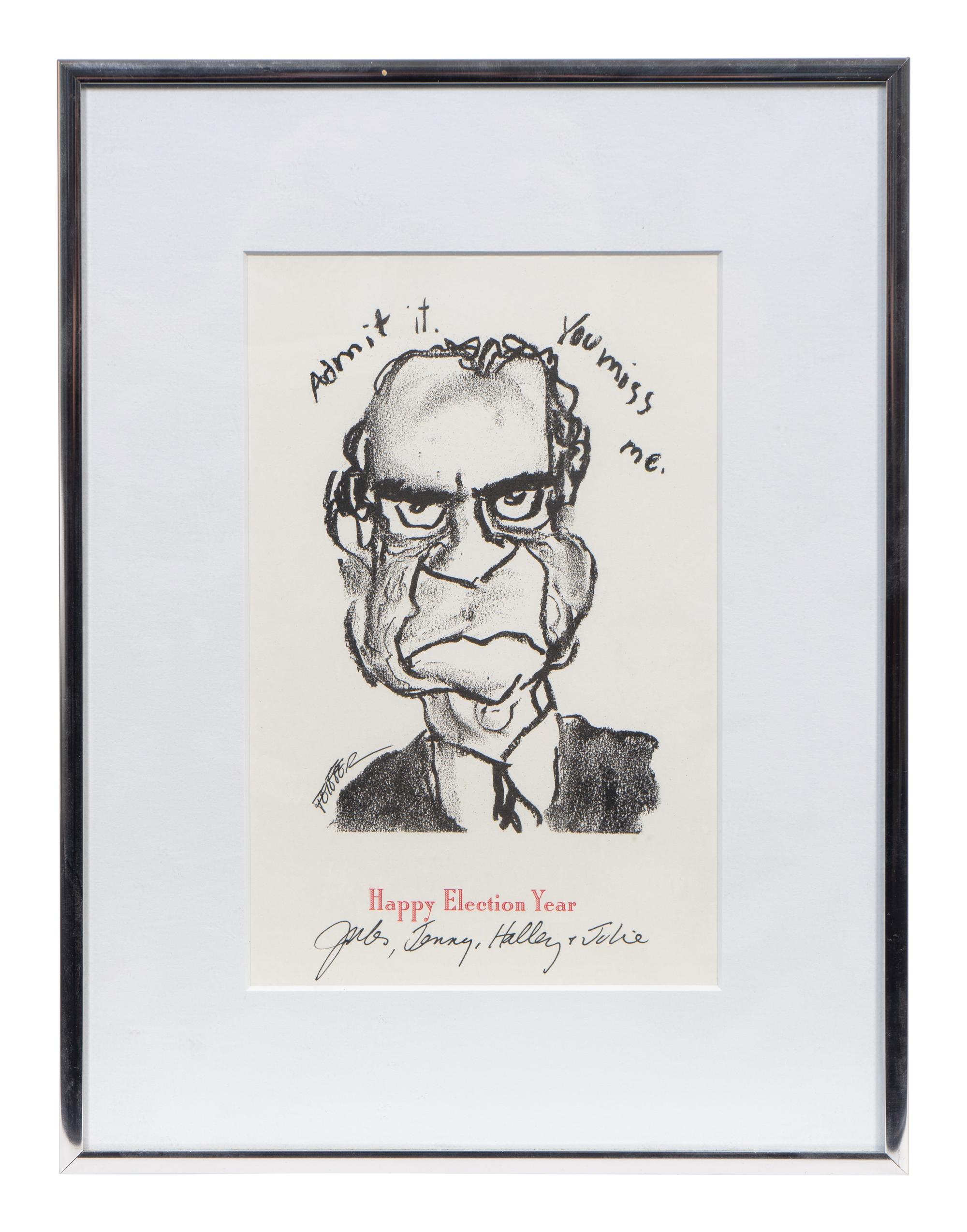 Admit it, You Miss Me (a caricature of Richard Nixon): Happy Election Year